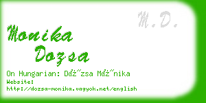 monika dozsa business card